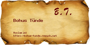 Bohus Tünde névjegykártya